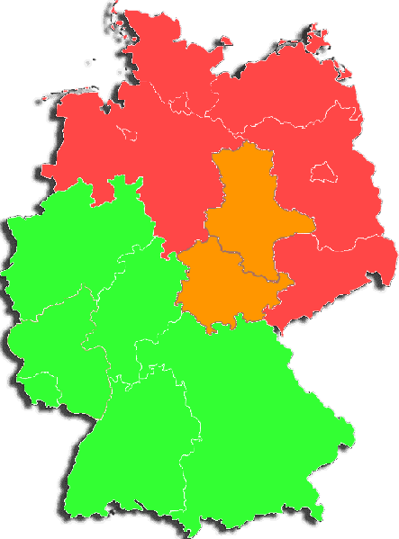Deutschlandkarte mit Bundesländern