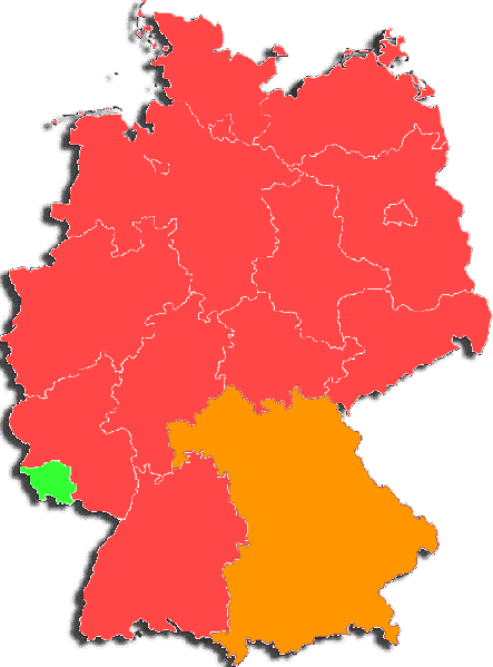 Deutschlandkarte mit Bundesländern