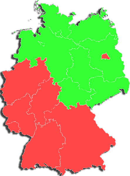 Deutschlandkarte mit Bundesländern